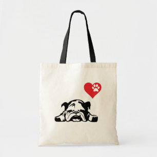 Tote Bag Mon chiot vilain mignon de bouledogues de coeur