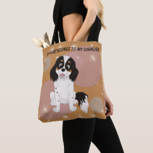 Tote Bag Mon coeur appartient à mon Tri Cavalier