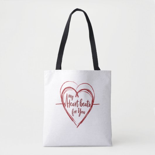 Tote Bag Mon coeur bat pour vous (Devant)