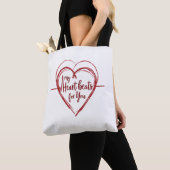 Tote Bag Mon coeur bat pour vous (De près)