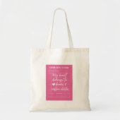 Tote Bag Mon coeur branché appartient aux livres & Dates de (Devant)