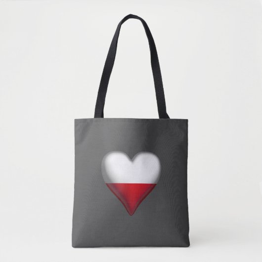 Tote Bag Mon coeur pour la Pologne (Devant)