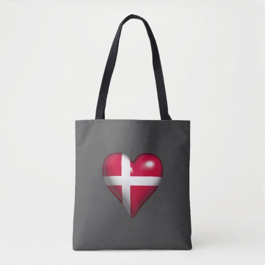Tote Bag Mon coeur pour le Danemark (Devant)