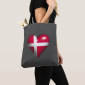 Tote Bag Mon coeur pour le Danemark (De près)