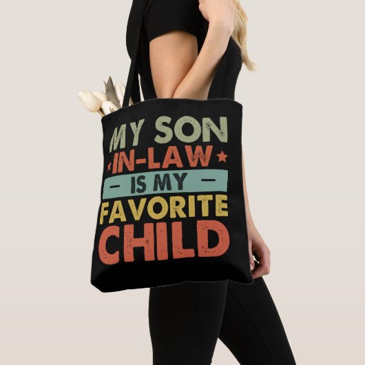 Tote Bag Mon Fils En Droit Est Ma Famille D'Enfants Préféré (De près)