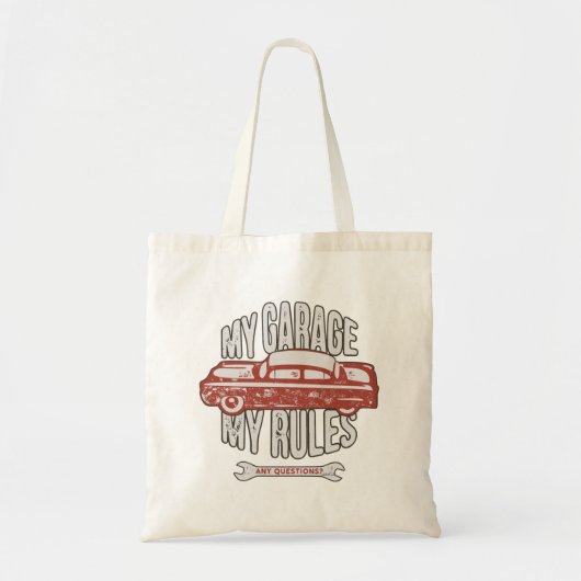 Tote Bag Mon Garage Mes règles (Devant)