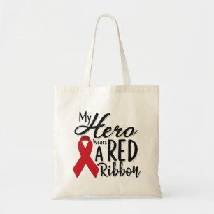 Tote Bag Mon héros porte un ruban rouge