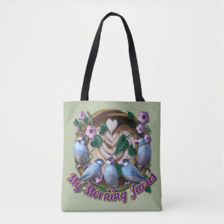 Tote Bag Mon JAVA du matin avec des moineaux de Java