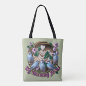 Tote Bag Mon JAVA du matin avec des moineaux de Java (Dos)