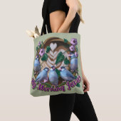 Tote Bag Mon JAVA du matin avec des moineaux de Java (De près)