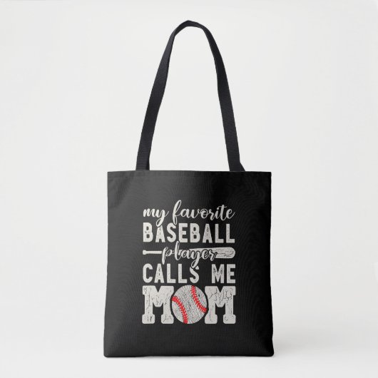 Tote Bag Mon Joueur De Baseball Préféré M'Appelle Maman Che (Devant)