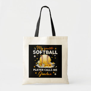Tote Bag Mon Joueur favori de softball m'appelle grand-mère