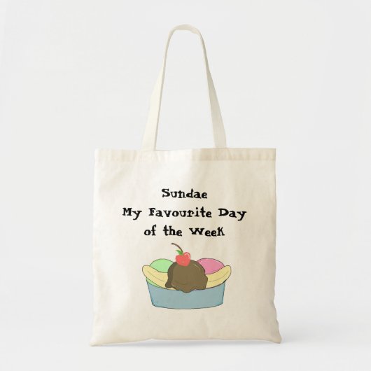 Tote Bag Mon jour préféré Sundae... (Devant)