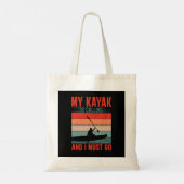 Tote Bag Mon Kayak appelle et je dois y aller (Dos)