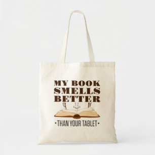 Tote Bag Mon livre sent mieux que votre tablette