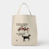 TOTE BAG MON MARE EST EN SAISON, FUNNY HORSE COMIC (Dos)
