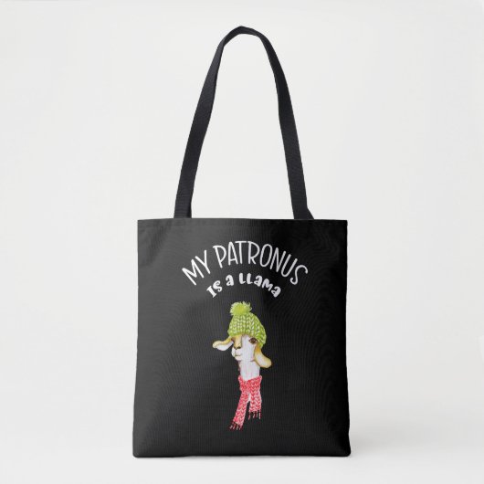 Tote Bag Mon Patronus est un lama. Énonciation drôle et (Devant)