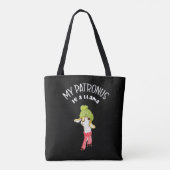 Tote Bag Mon Patronus est un lama. Énonciation drôle et (Dos)