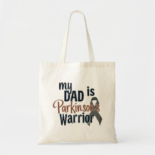 Tote Bag Mon père est le guerrier de mon Parkinson