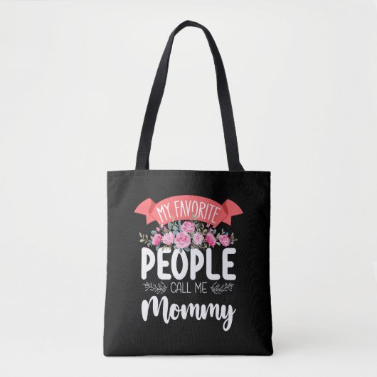Tote Bag Mon peuple favori m'appelle Fête de la Mère de mam (Devant)