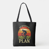 Tote Bag Mon Plan De Retraite Passionné De Cyclisme (Dos)