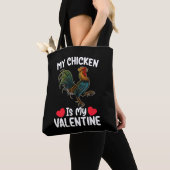 Tote Bag Mon Poulet Est Mon Saint Valentin Farmants Agricul (De près)