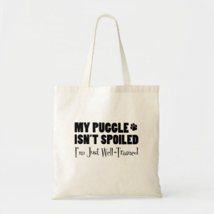 Tote Bag Mon Puggle n'est pas gâté Je suis juste bien for