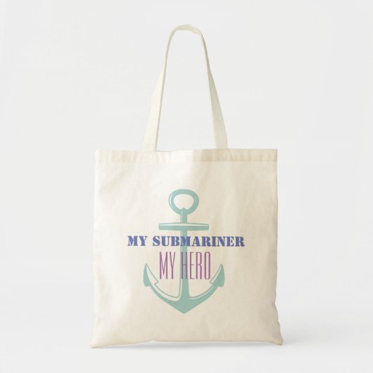 Tote Bag Mon sous-marinier mon héros (Devant)