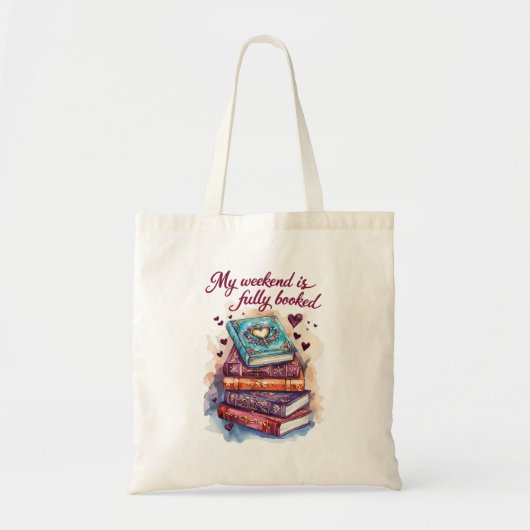 Tote Bag Mon week-end est entièrement réservé (Devant)