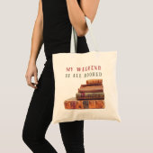 Tote Bag mon week-end est la lecture réservée (Devant (produit))