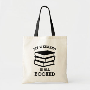 Tote Bag Mon Week-end est tout Réservé Funny Book Fourre-to