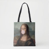 Tote Bag Mona Lisa Blown Pink Buble gomme (Devant)