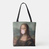 Tote Bag Mona Lisa Blown Pink Buble gomme (Dos)