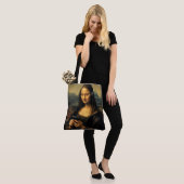 Tote Bag Mona Lisa moderne avec smartphone (Sur le modèle)