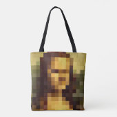 Tote Bag Mona Lisa pixel art Leonardo da Vinci, La Gioconda (Dos)