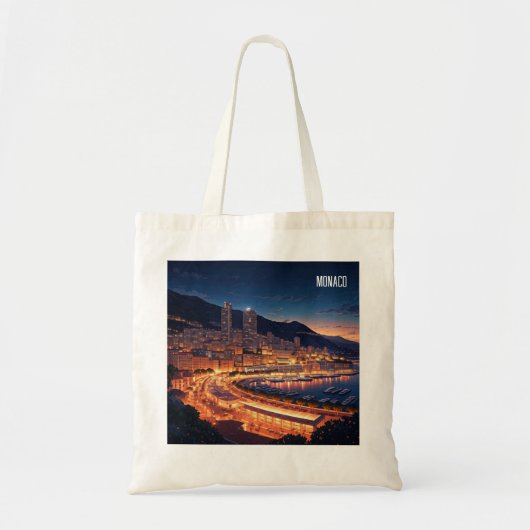 Tote Bag Monaco Monte Carlo la nuit (Devant)