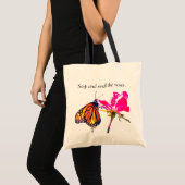 Tote Bag Monarch Butterfly et Rose Fourre-tout (Devant (produit))