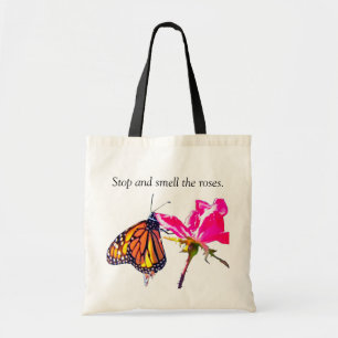 Tote Bag Monarch Butterfly et Rose Fourre-tout