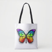 Tote Bag Monarque papillon arc-en-ciel (Devant)