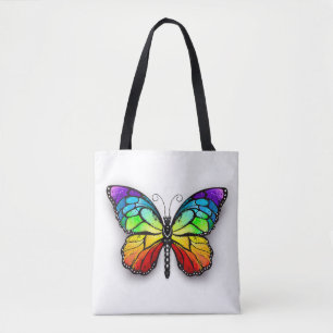 Tote Bag Monarque papillon arc-en-ciel