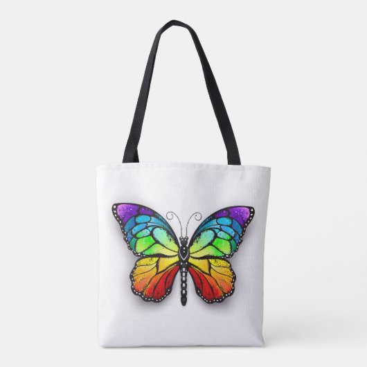 Tote Bag Monarque papillon arc-en-ciel (Dos)