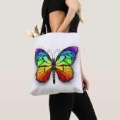 Tote Bag Monarque papillon arc-en-ciel (De près)