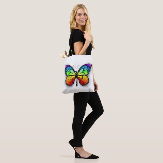 Tote Bag Monarque papillon arc-en-ciel (Sur le modèle)