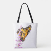 Tote Bag Monarque perché sur la lavande (Dos)