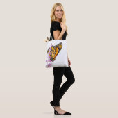 Tote Bag Monarque perché sur la lavande (Sur le modèle)