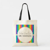 Tote Bag Monde Enseignant le plus grand Rainbow Crayons Sch (Dos)