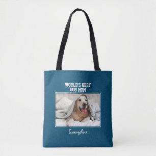 Tote Bag Monde photo personnalisé Meilleur chien maman