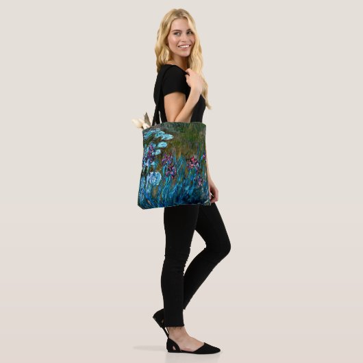 Tote Bag Monet - Irises et Lys d'Eau (Sur le modèle)