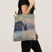 Tote Bag Monet - Le Manneport, Falaise à Etretat, coucher d (De près)