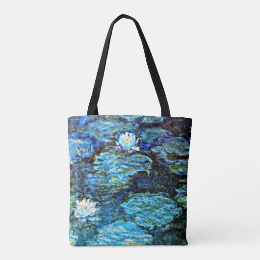 Tote Bag Monet - Lys d'eau (bleu) (Dos)